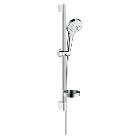 Hansgrohe Croma Select S, sprchová sada Vario so sprchovou tyčou 65 cm a miskou na mydlo, biela/