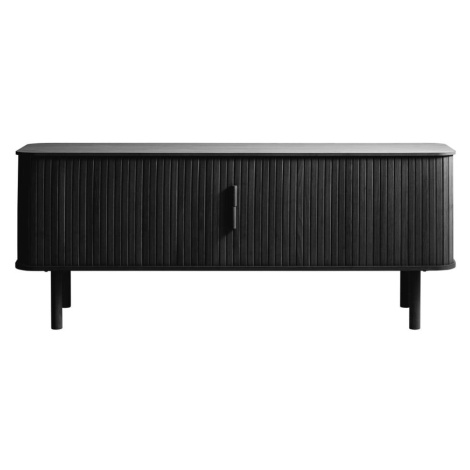 Čierny TV stolík v dekore duba 160x56 cm Cavo – Unique Furniture