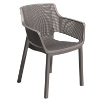 Hnedá plastová záhradná stolička Elisa – Keter