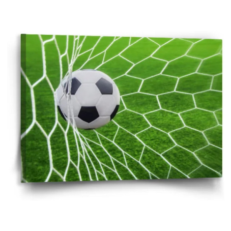 Obraz Futbalová lopta v bráne - 90x60 cm