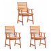 Záhradná jedálenská stolička 3 ks akáciové drevo Dekorhome,Záhradná jedálenská stolička 3 ks aká