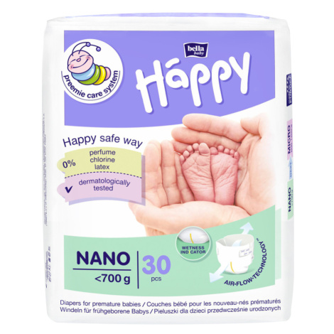 BELLA HAPPY Baby nano detské plienky do 700 g 30 kusov