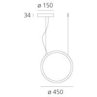 Artemide O LED vonkajšie závesné svetlo Ø 45 cm