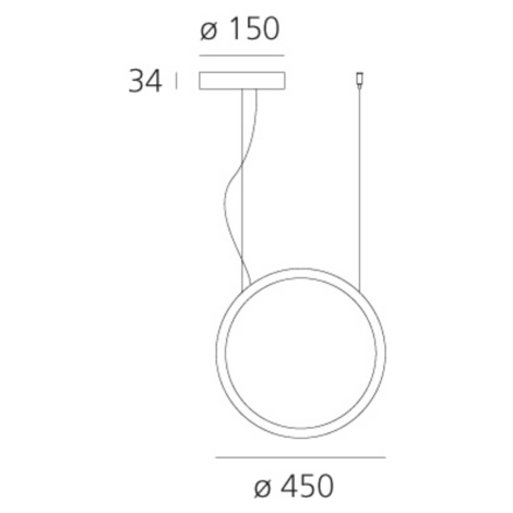 Artemide O LED vonkajšie závesné svetlo Ø 45 cm