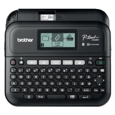 BROTHER tlačiareň štítkov PT-D460BTVP, 18mm pásky, USB, kufrík, veľký grafický displej