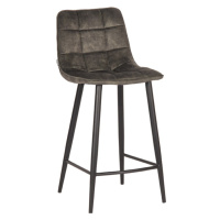 Khaki zamatové barové stoličky v súprave 2 ks 94 cm Jelt – LABEL51