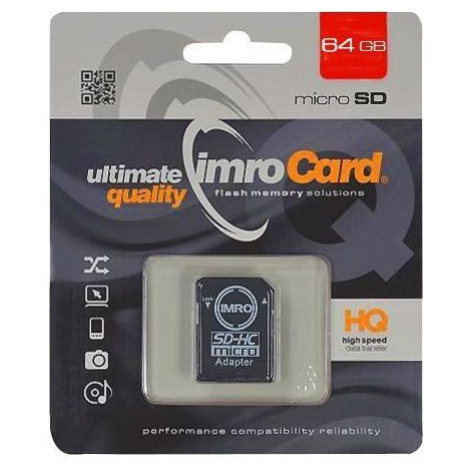 Pamäťová karta micro SD 64GB Class 10 s adaptérom IMRO