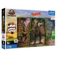 Trefl Puzzle Super Shape XL Jurský svet 104 ks. Farebné dinosaury