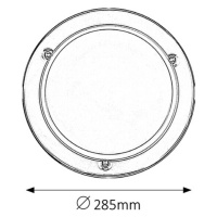 Stropné okrúhle svietidlo UFO 1xE27, Chróm (Rabalux)