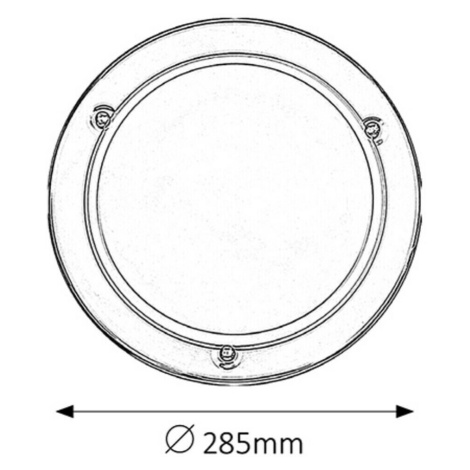 Stropné okrúhle svietidlo UFO 1xE27, Chróm (Rabalux)