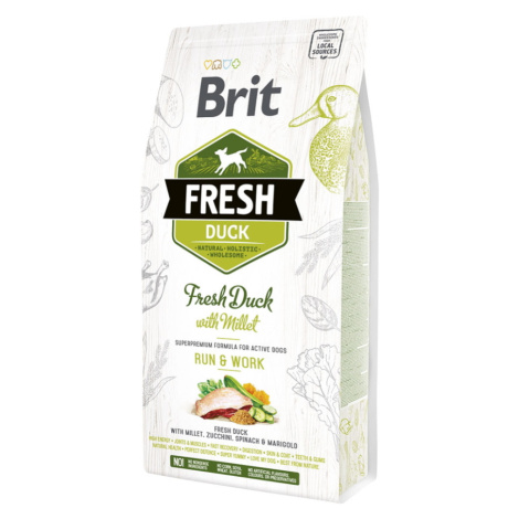 BRIT Fresh Duck with Millet Adult Run & Work granuly pre psov, Hmotnosť balenia: 12 kg