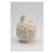 Béžová keramická ručne maľovaná váza Spherical Face – Kare Design