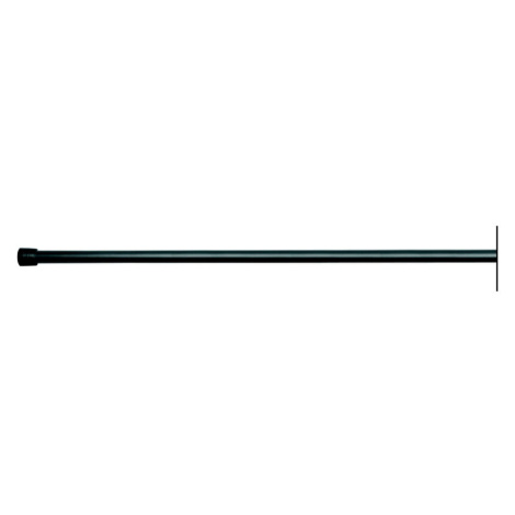 Čierna tyč na sprchový záves s nastaviteľnou dĺžkou InterDesign Cameo, 109 - 190 cm iDesign