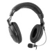Defender Orpheus HN-898, sluchátka s mikrofonem, ovládání hlasitosti, černá, uzavřená, 2x 3.5 mm