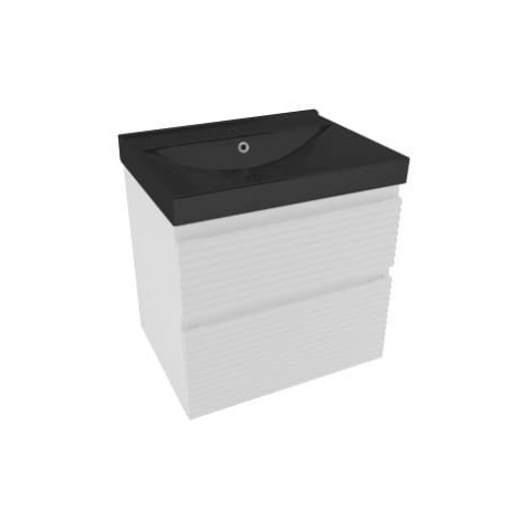 Kúpeľňová skrinka s umývadlom Naturel Savona 58x53x45 cm biela lesk SAVONA260BIU1B