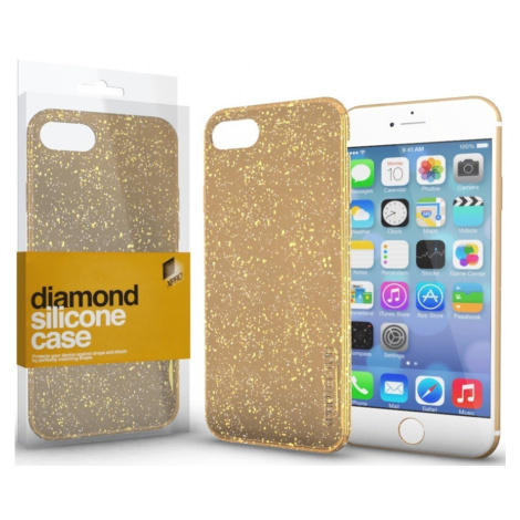 Apple iPhone 14 Plus, Silikónové puzdro, lesklé, Xprotector Diamond, zlaté