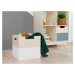 Benlemi Úložný drevený box BOKS s obdĺžnikovým výrezom Zvoľte farbu: Tmavo sivá