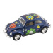 Auto Kinsmart VW Classical Beetle kov 13cm na spätne natiahnutie - výber 4 farby (kvetiny)