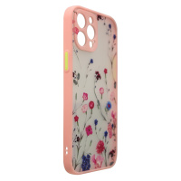 Silikónové puzdro na Apple iPhone 13 Pro Design Floral fialové