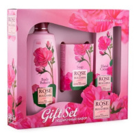 Rose of Bulgaria telový balzam s ružovou vodou 330 ml + toaletné mydlo s ružou 100 g + krém na r