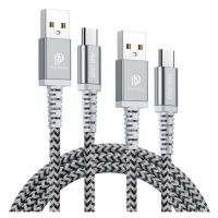 Nabíjací a dátový kábel USB, USB Type-C, 100 cm + 200 cm, 2000 mA, s ochranou proti zlomeniu, rý