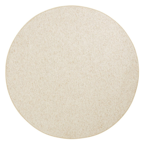 Krémovobiely okrúhly koberec ø 133 cm Wolly – BT Carpet