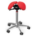 Sedlová stolička SALLI Swing Farba čalúnenia: Koža - PQ červená #05011/PQ, Výška postavy: Stredn