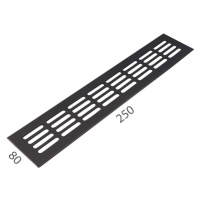 SRL - ALFA vetracia mriežka 60 x 250 mm 60 mm 250 mm, čierná matná