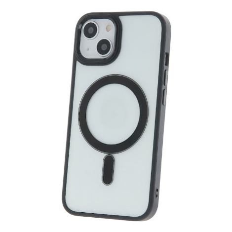 Silikónové puzdro na Apple iPhone 14 Pro Satin Clear Mag čierne