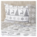 4Home Vianočné flanelové obliečky Christmas Time sivá, 140 x 200 cm, 70 x 90 cm