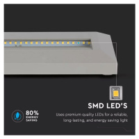 Schodiskové LED svietidlo obdĺžnikové 3W, 3000K, IP65 ,110lm, sivé VT-1162 (V-TAC)