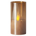 Oranžová LED vosková sviečka v skle Star Trading M-Twinkle, výška 10 cm
