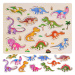 mamido  Drevené puzzle dinosaury 11 dielikov skladačka