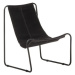 Relaxačná stolička čierna pravá koža, 323725
