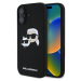 Karl Lagerfeld Liquid Silicone Double Heads MagSafe kryt iPhone 16 čierny