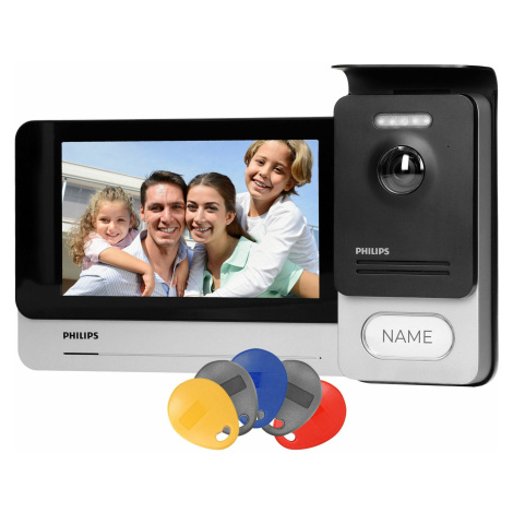 Súprava videovrátnika Philips WelcomeEye Touch, 7" LCD dotyková obrazovka, čítačka SD kari