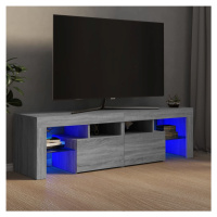 vidaXL TV skrinka s LED svetlami sivá sonoma 140 x 36,5 x 40 cm