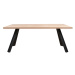 Sconto Jedálenský stôl AMAYA L dub/kov, šírka 160 cm, rovná hrana