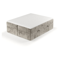 Svetlohnedá boxspring posteľ s úložným priestorom 200x200 cm Yoko – Maison de Rêve