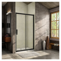 H K - Luxusné posuvné sprchové dvere ALTO BLACK 156-160x195cm L/P so Soft close zatváraním SE-AL