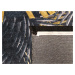 DY Čierny vzorovaný koberec Lewy Rozmer: 80x150 cm