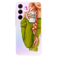 Odolné silikónové puzdro iSaprio - My Coffe and Redhead Girl - Samsung Galaxy A55 5G
