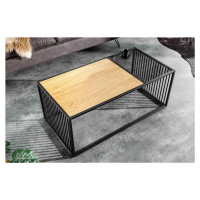 LuxD Dizajnový konferenčný stolík Haines 100 cm vzor divý dub