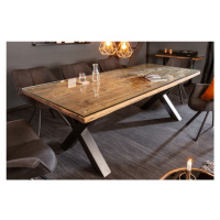 Estila Industriálny jedálenský stôl Barracuda z dreva a kovu 220cm