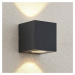 Vonkajšie nástenné svietidlo Arcchio Tassnim LED sivé 2-svetelné.