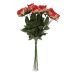 Umelá kytica Ruží červeno-žltá, 67 cm, 12 ks