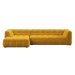 Žltá zamatová rohová pohovka Windsor & Co Sofas Vesta, levý roh