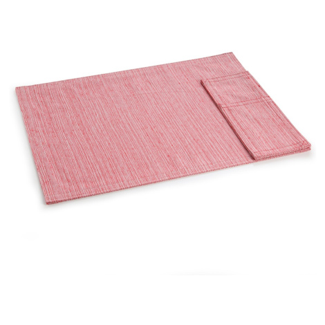 Textilné prestieranie s vreckom na príbor FLAIR LOUNGE, 45 x 32 cm, červená