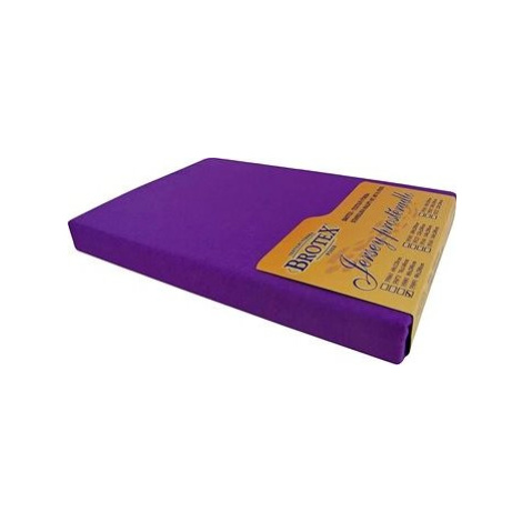 Brotex Jersey prestieradlo tmavo fialové, 90 × 200 cm jednolôžko