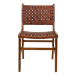 Norddan 26117 Dizajnová jedálenská stolička Jamison hnedá koža